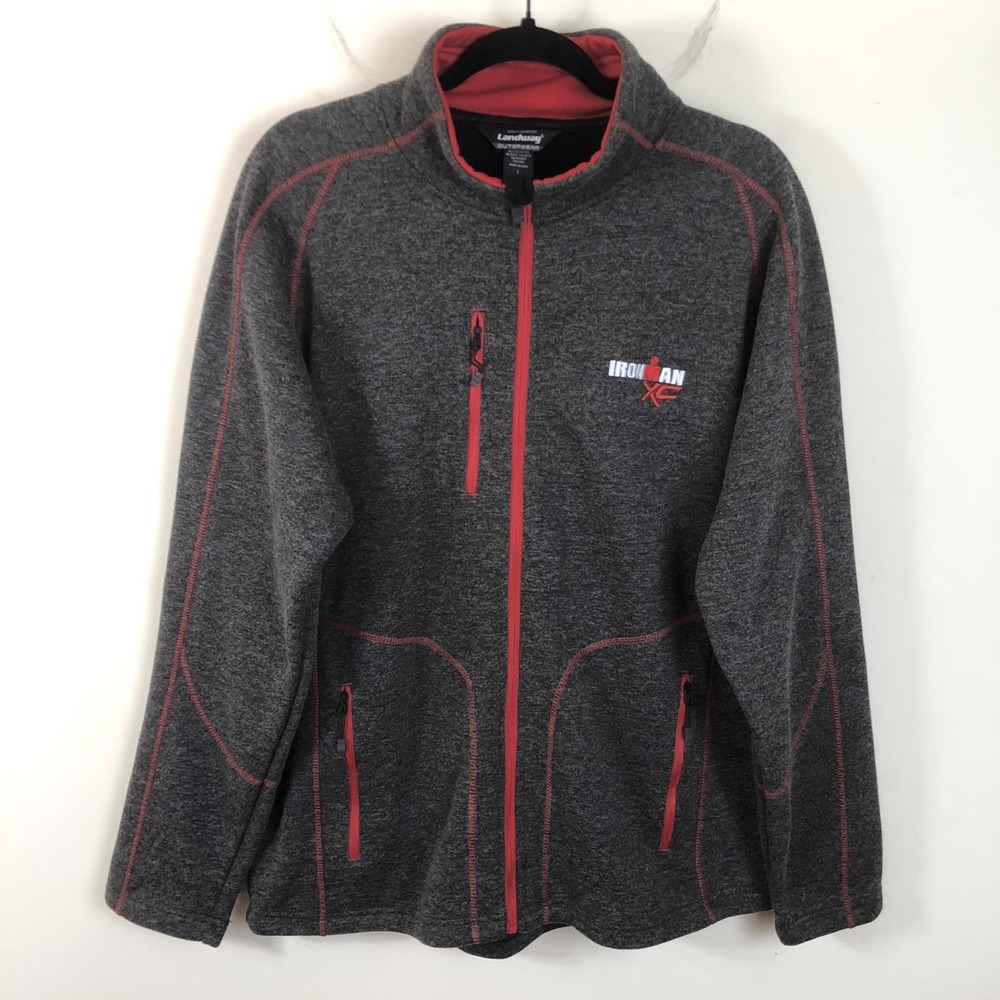 Ironman XC Landway Outerwear Fleece Full Zip Jacket Men's Sz Large Blackish Gray